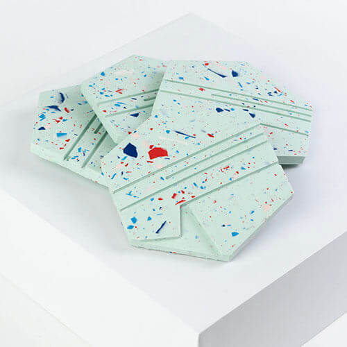 Sous-verres hexagone