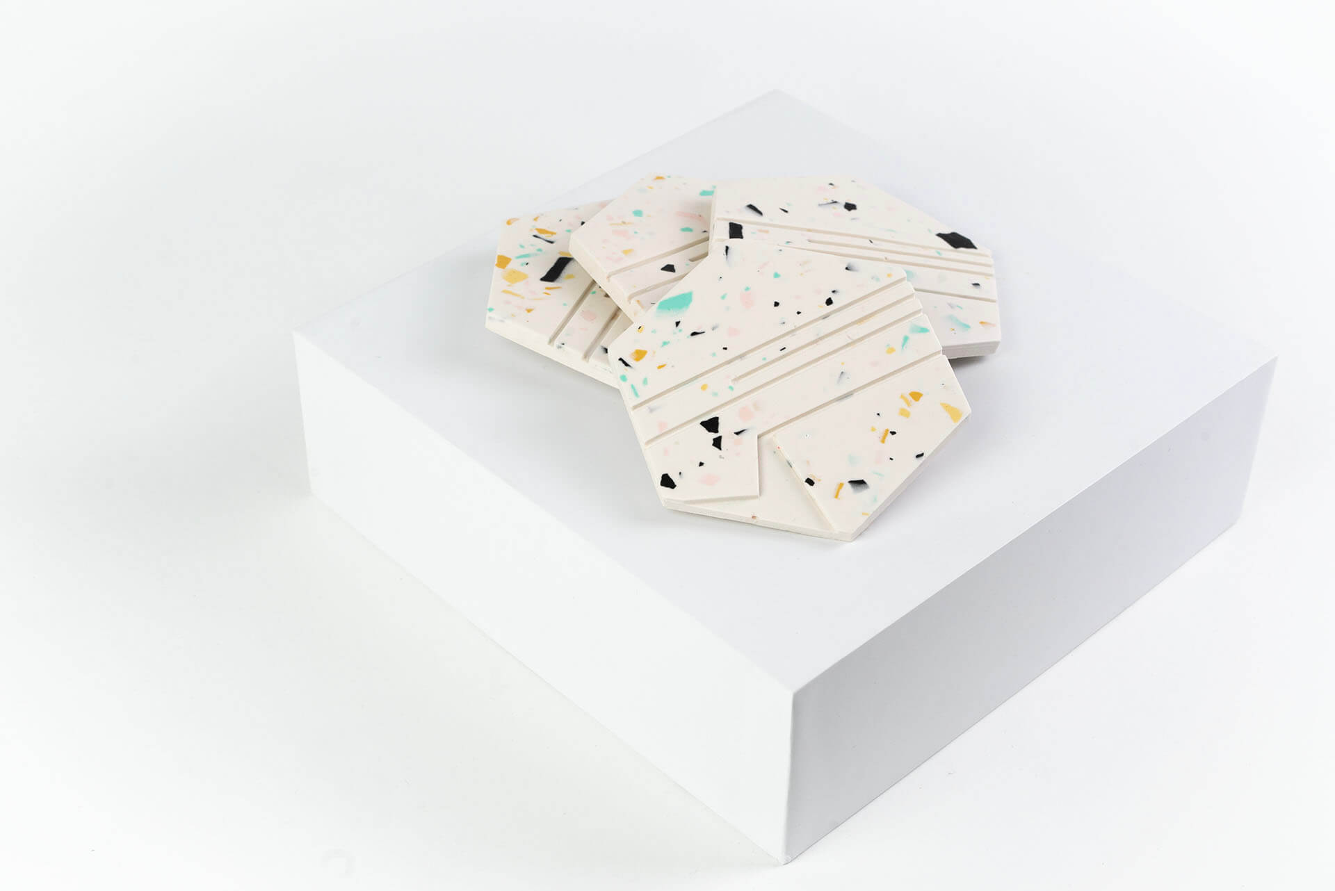 Sous-verres hexagone