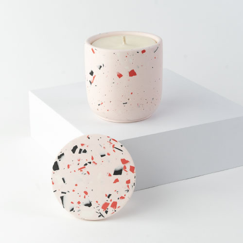 Collection Terrazzo - Bougie rechargeable - Gâteau de fête (  21-TER-BIRTHDAY-CAKE- )